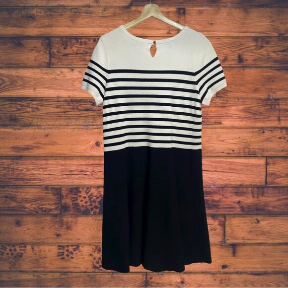 Talbots Striped Black Sweater Dress Size X 14W-16W - Picture 2 of 7